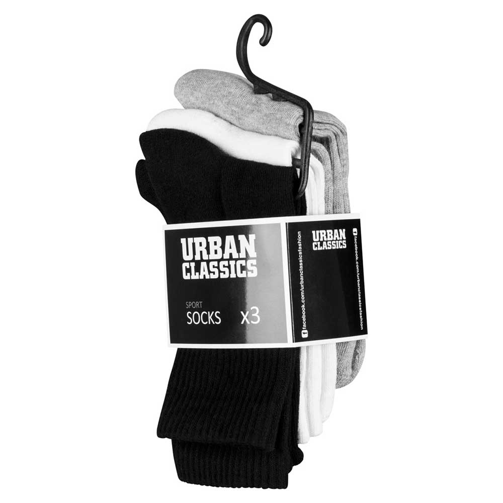 Urban Classics - Sport 3Pack Socks - Black/Grey
